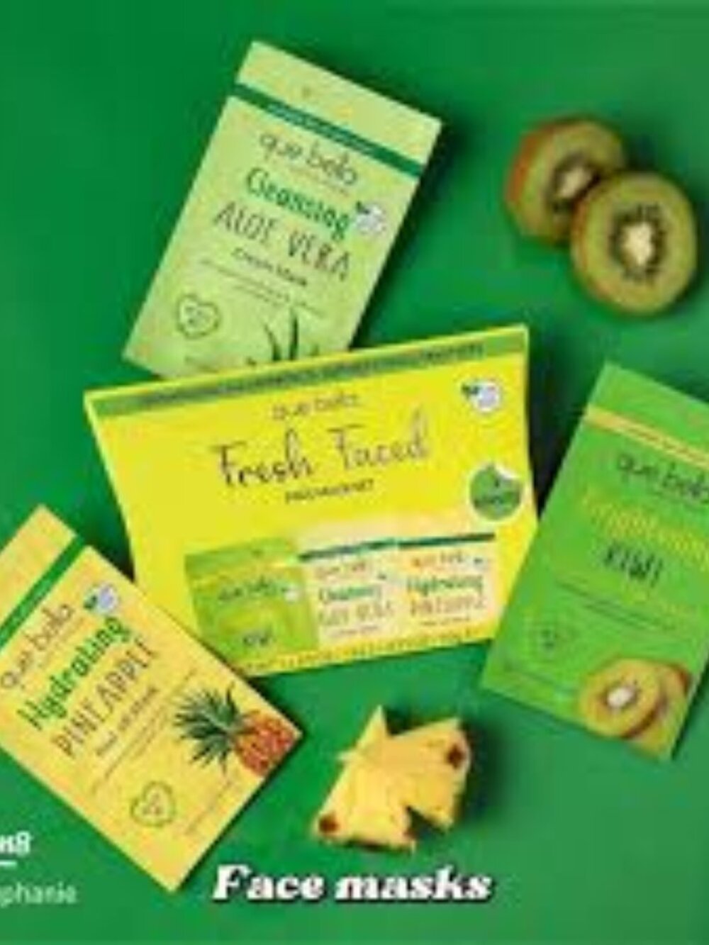 Que Bella Fresh Faced Face Mask Set, a 3-piece vegan skincare-NWT